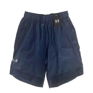 Under Armour Mens Shorts Small Blue Training Stretch Loose Gym Logo Workout NWT